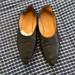 Frank and Oak Black Leather Mules